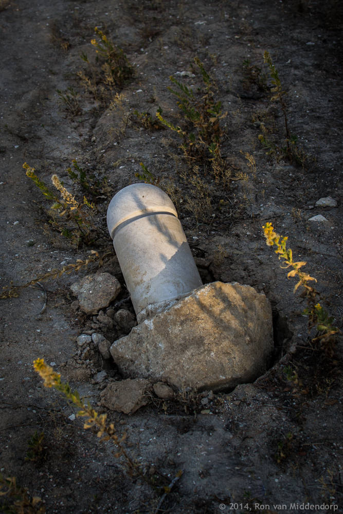 photo: pushed over boulder