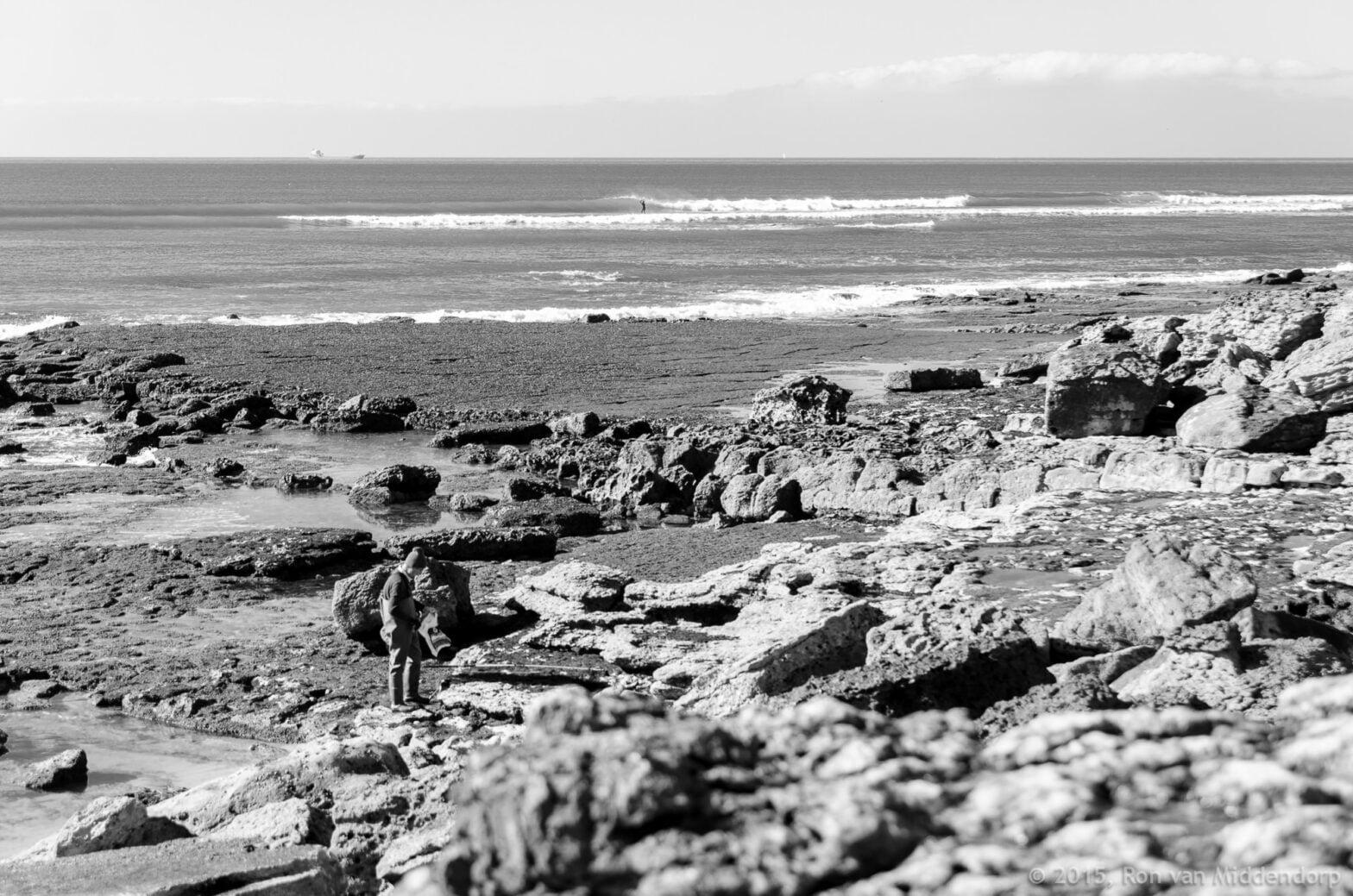 photo: black & white coastal shot